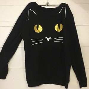 Halloween Cat Face Sweater